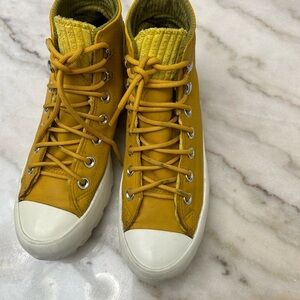 Converse Yellow High-Top Platforms